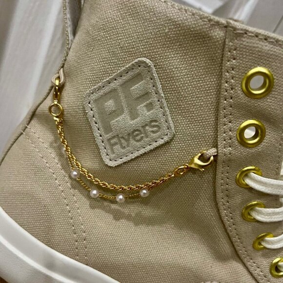 PF FLYERS EMBELLISHED  GOLDEN AGE COLLECTION  HIGH TOP CANVAS Sz woman 8.5 men 7 - Picture 7 of 15